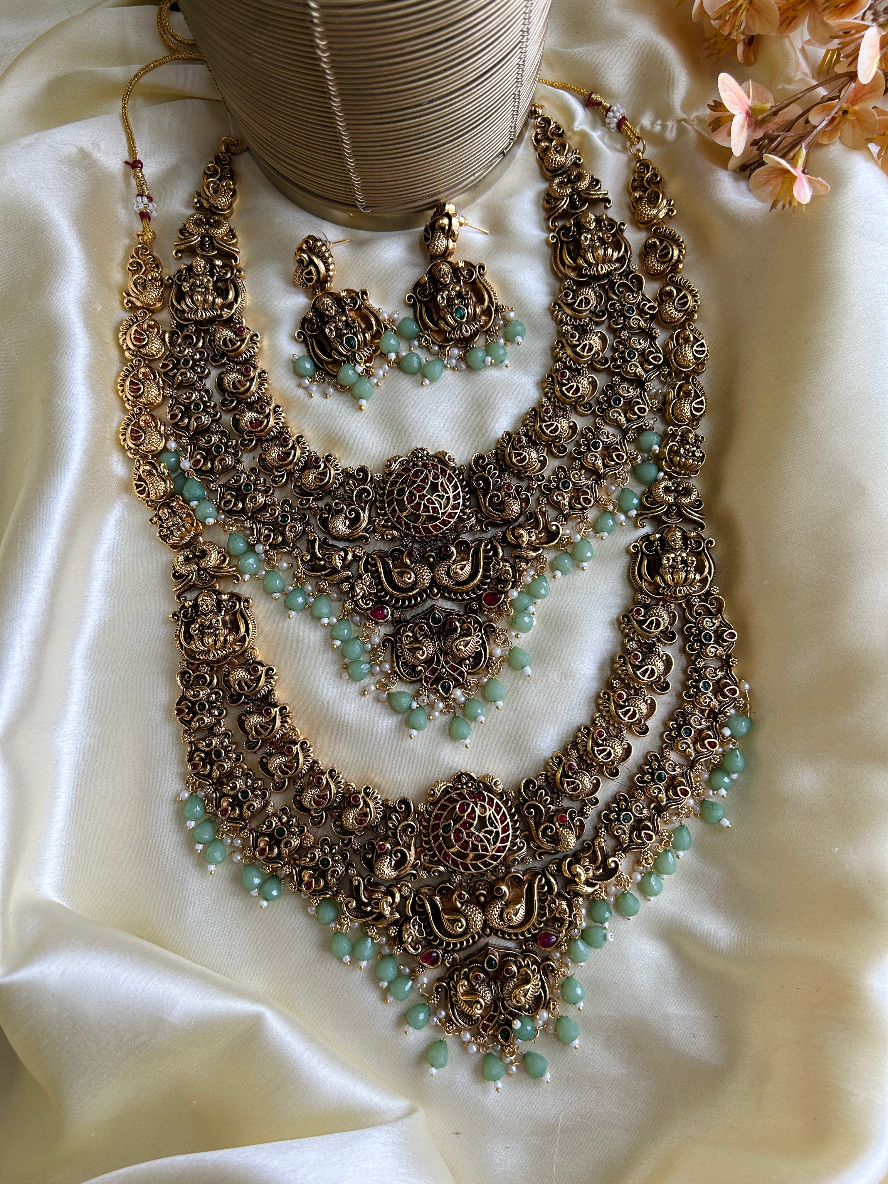 Swarnalakshmi antique bridal combo (EK087)