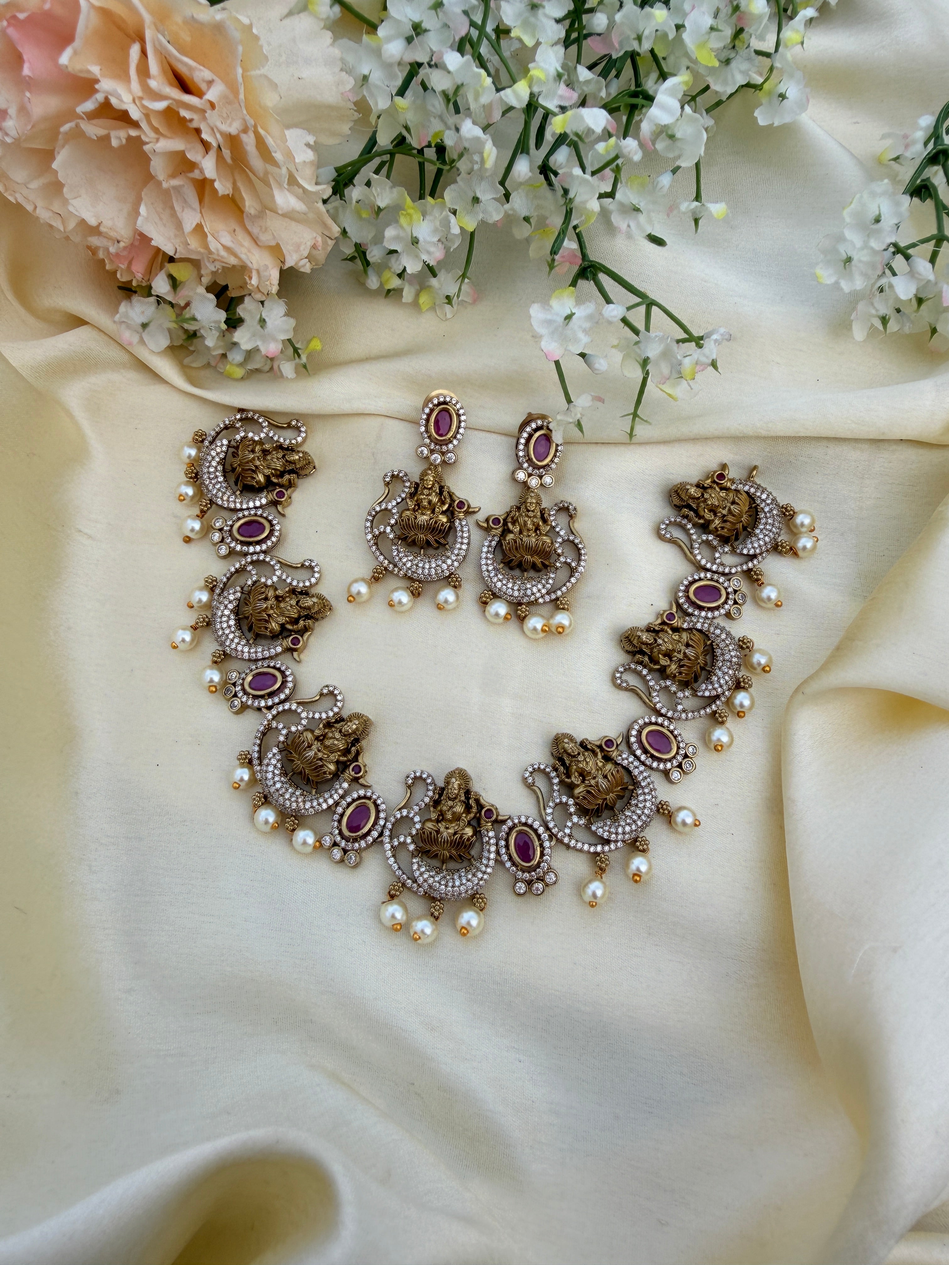 Saptha Lakshmi AD necklace