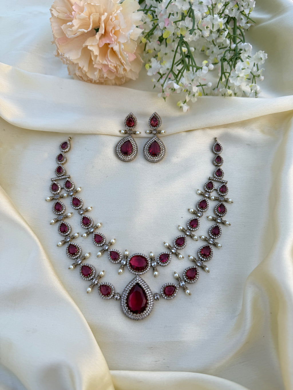 Premium AD Mohey necklace (EK061)
