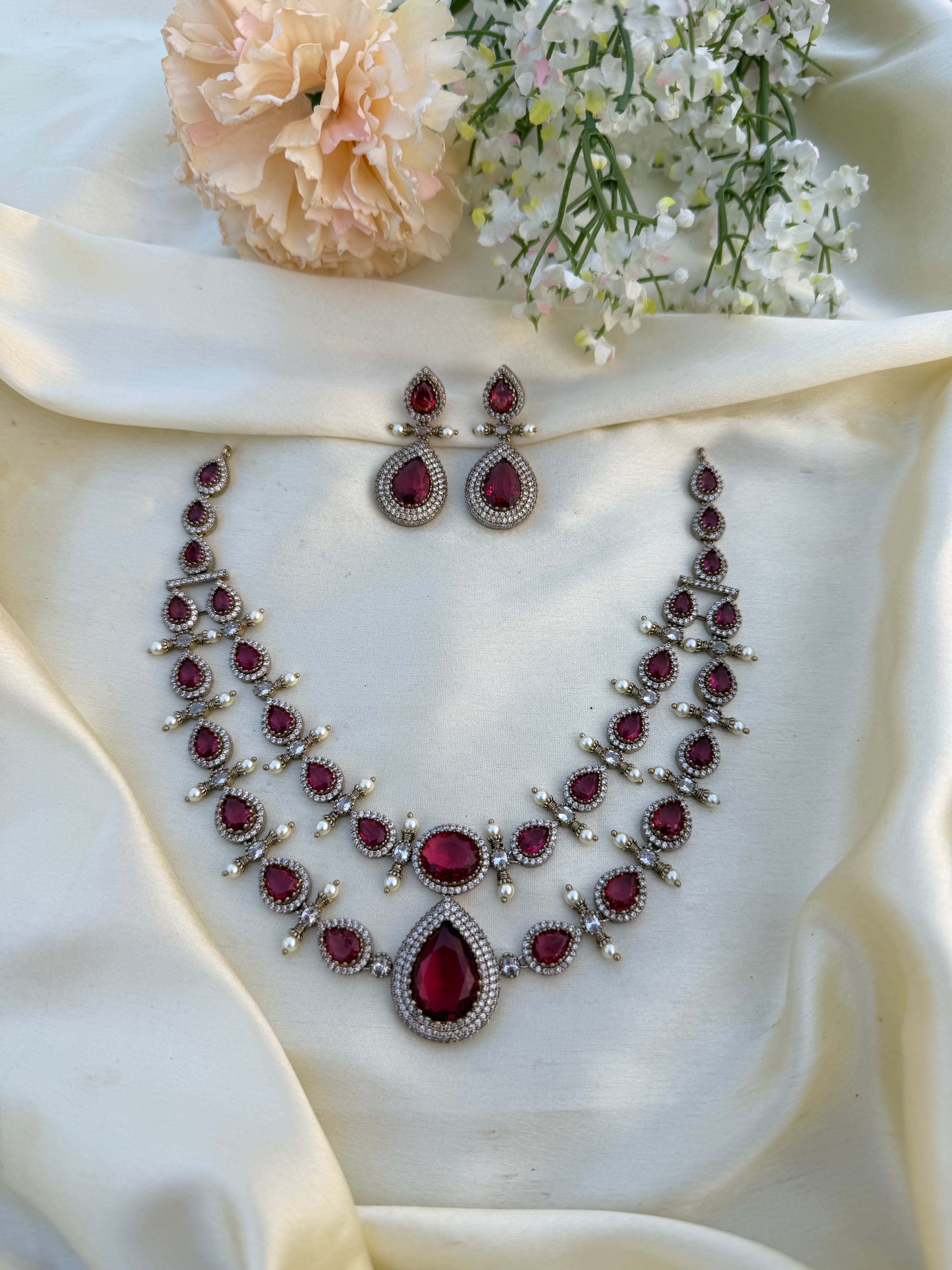 Premium AD Mohey necklace (EK061)
