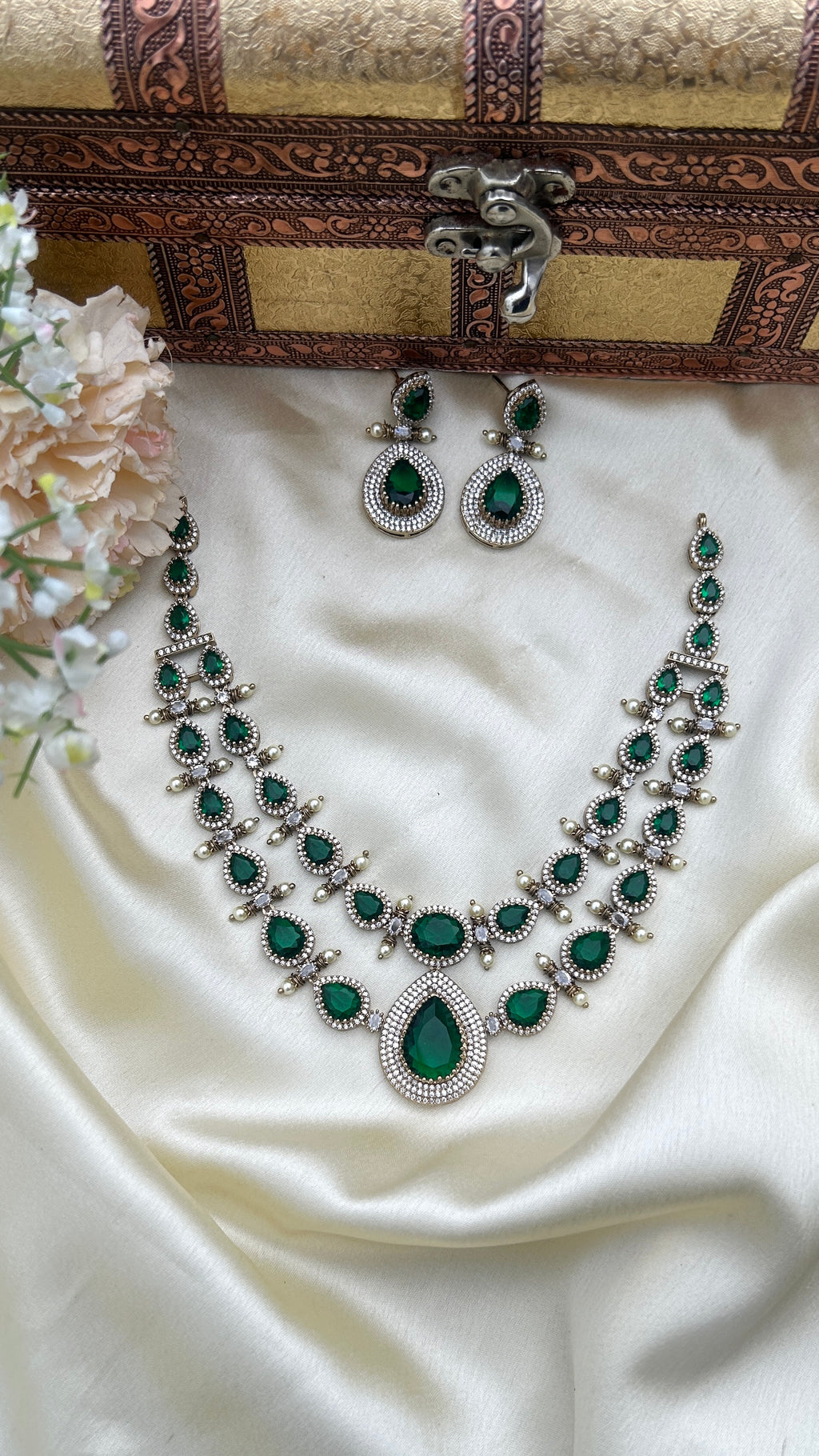 Premium AD Mohey necklace (EK061)
