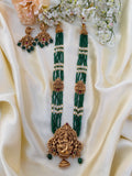 Crystal dark green Lakshmi necklace