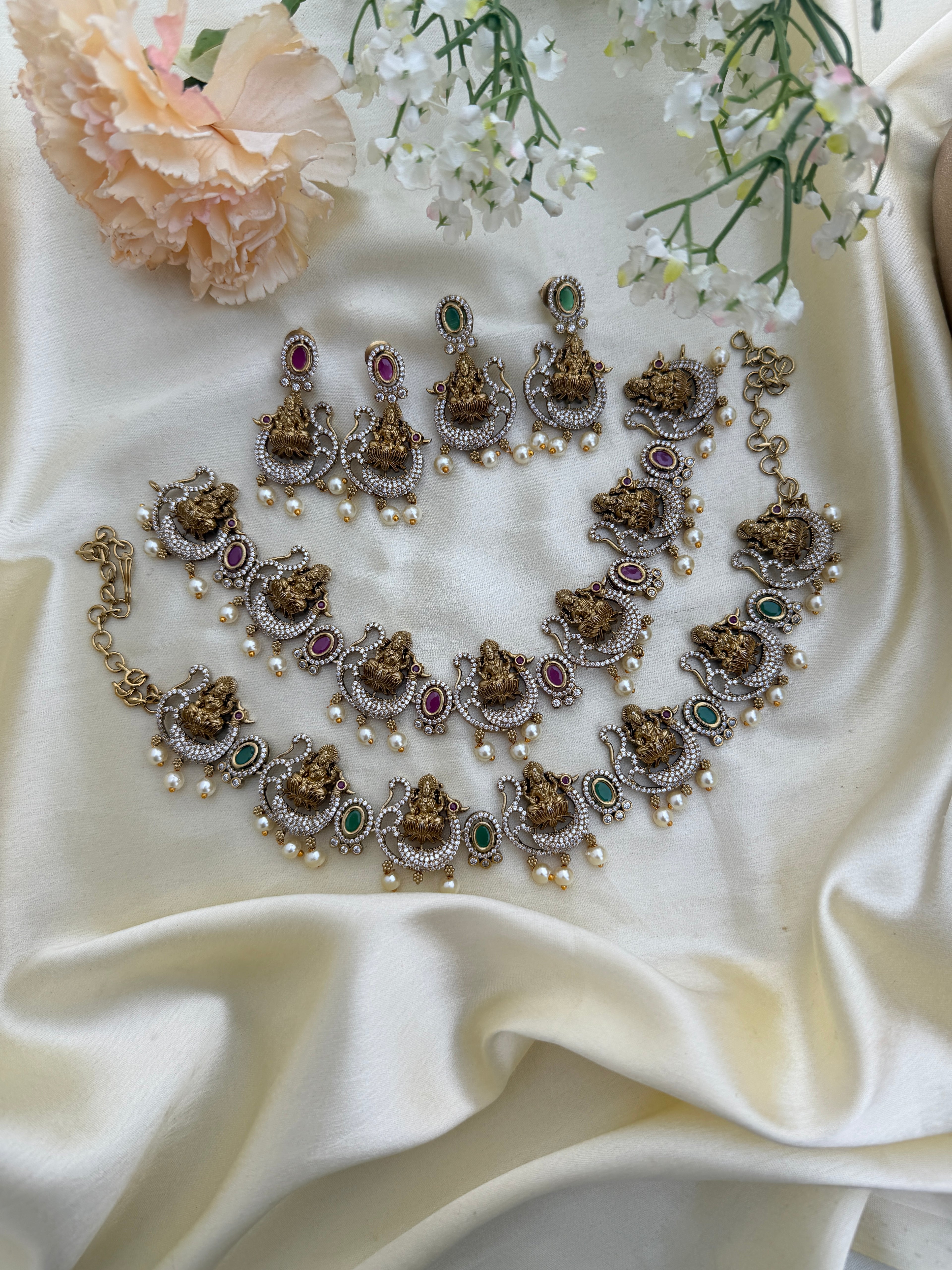 Saptha Lakshmi AD necklace